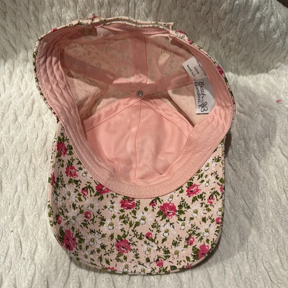BUSCH GARDENS THEME PARK Floral baseball cap hat nwot